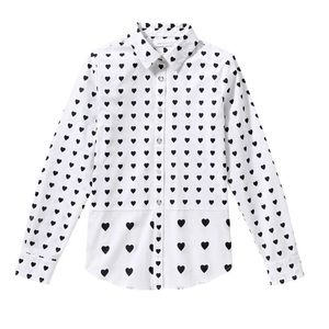 Joe Fresh heart button down shirt Large